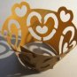 Cup cake wrapper-Gold Metallic Hearts