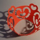 Cup Cake Wrapper Red Hearts