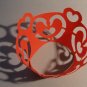 Cup Cake Wrapper Red Hearts