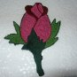 Rosebud applique for clothing, scrapbooking or cards