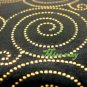 THAI SILK HAND SHOULDER BAG BLACK GOLD TOTE HOBO / B140