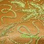 2 THAI SILK CUSHION CASE PILLOW COVER BROWN FLORAL / 1207