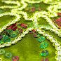 THAI SILK SHOULDER BAG HOBO GREEN EMBROIDERED TOTE / B153