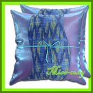 2 THAI SILK THROW CUSHION CASE PILLOW COVER PURPLE TWO-TONE / 1103