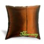 2 THAI SILK CUSHION CASE PILLOW COVER BROWN FLORAL / 1170