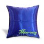2 THAI SILK CUSHION CASE PILLOW COVER BLUE RIBBON / 1166