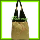 THAI SILK SHOULDER BAG HANDBAG GOLD EMBROIDERED TOTE HOBO / B148