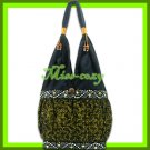 THAI SILK SHOULDER BAG HANDBAG HOBO GOLD EMBROIDERED TOTE / B161