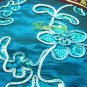 THAI SILK SHOULDER BAG HOBO TURQUOISE EMBROIDERED TOTE HANDBAG / B165