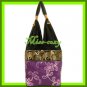 THAI SILK SHOULDER BAG HOBO PURPLE EMBROIDERED TOTE / B169