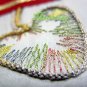 THAI SILK SHOULDER BAG HOBO WHITE LOTUS EMBROIDER TOTE / B171