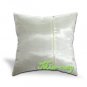 2 THAI SILK CUSHION CASE THROW PILLOW COVER WHITE/BROWN / 1225