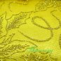 2 THAI SILK CUSHION CASE PILLOW COVER GOLD FLORAL SOFA / 1208