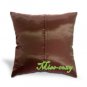 2 THAI SILK CUSHION CASE PILLOW COVER BROWN FLORAL / 1155