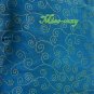 THAI SILK HANDBAG SHOULDER BAG HOBO AQUA GOLD TOTE / B156
