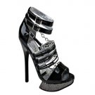 STRAPPY CROSS BAND HEEL WITH BUCKLE