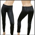 WET LOOK LEGGINGS WITH ZIPPER DETAIL