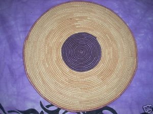 Authentic Handmade African Flat Basket