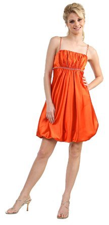 Cheap Short Orange  Cocktail  Dress  Bubble Orange  Prom  