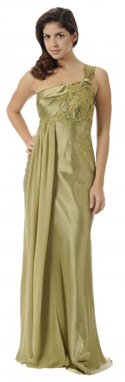 olive evening gown