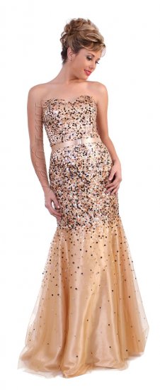 golden brown gown