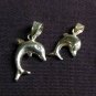 Dual Dolphin Sterling Silver Pendants 018