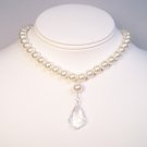 Audreana Pearl and Crystal Baroque Necklace