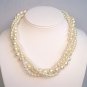 Elizabeth Twisted Pearl Necklace in Ivory Swarovski Pearls