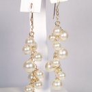 Gold Filled Earrings with Ivory Swarovski Clustered Pearls - Wedding Earrings - Bridal