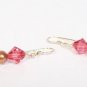 Indian Pnk Crystal and Copper Pearl Earrings - Perfect for a summer wedding jewelry selection