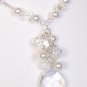 Briolette Pearl & Crystal Cluster Necklace
