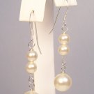 Pearl Drop Earrings - Sterling Silver - Wedding Bridal jewelry Earrings