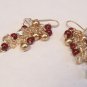 Pearl and Crystal Cluster Drop Earrings