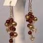 Pearl and Crystal Cluster Drop Earrings