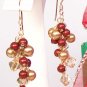 Pearl and Crystal Cluster Drop Earrings
