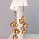 Small Cluster Dangle Earrings w/ Gold Filled Metal