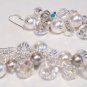 Harlow Crystal and Pearl Cluster Earrings