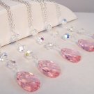 Pink Teardrop Necklaces - Perfect for a Wedding or Every Day Wear