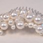 Shoshanna Pearl Cluster Hair Comb with Crystal Accents