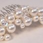 Shoshanna Pearl Cluster Hair Comb with Crystal Accents