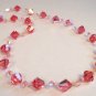 Pink Crystal Illusion Necklace - Bridesmaid necklace - Floating Necklace