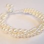 Ivory Cream Twisted Pearl Bracelet - Wedding Bracelet