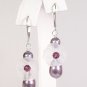 Purple Peony Flower Earrings, Bridal and Bridesmaid Earrings