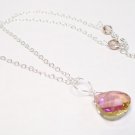 Single Teardrop Bridesmaid Necklace - Purple Haze - Sterling Silver - All Occasion Jewelry