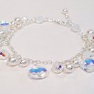 Teardrop Cluster Bridal Bracelet - White Pearls - Wedding Jewelry