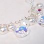 Teardrop Cluster Bridal Bracelet - White Pearls - Wedding Jewelry