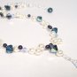 Payton Illusion Necklace in Navy Blue and Light Blue - Bridesmaid Necklace
