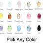 Clear Teardrop Earrings With Fuchsia Hot Pink Crystals - Bridesmaid Earrings - Sterling Silver