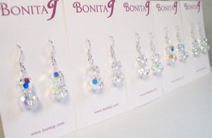 Bianca Crystal Drop Bridal Earrings - Sterling Silver - Wedding Earrings