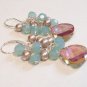 Bayberry Teardrop Cluster Earrings - ridesmaid Earrings - Purples, Browns and Blues